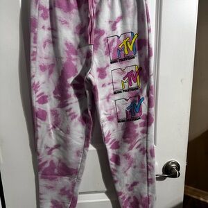 MTV Tie-Dye Jogger Sweatpants – Retro Style
